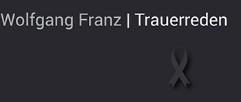 Wolfgang Franz | Trauerreden Logo
